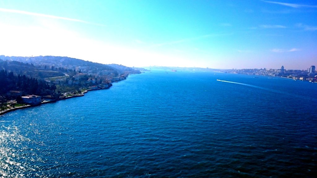 View of Istanbul from the Bosphorus Bridge